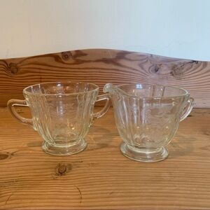 Vintage recollection creamer and sugar bowl